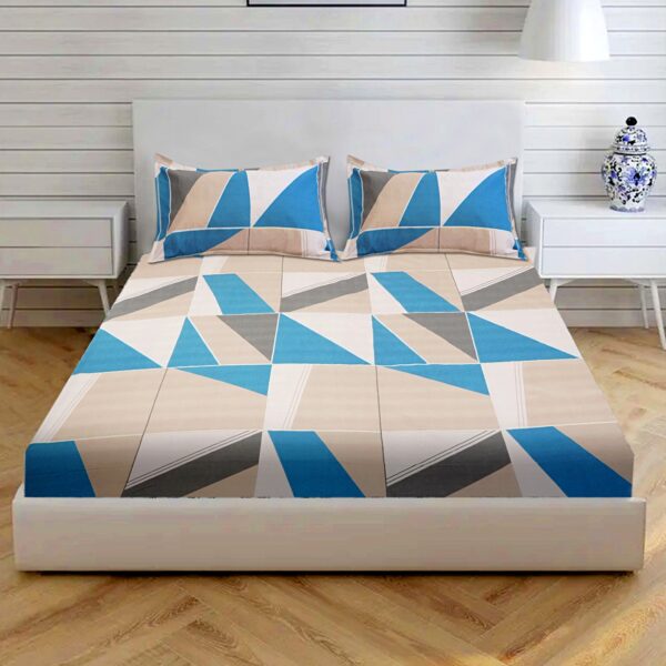 Glace Cotton King Size Bed Sheet with 2 Pillow Cover 108 x 108 Inches - Image 6