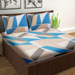 Glace Cotton King Size Bed Sheet with 2 Pillow Cover 108 x 108 Inches
