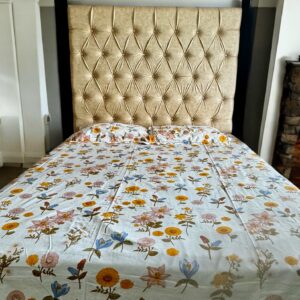 Floral Pure Cotton Bedsheets for Double Bed with 2 Pillow covers
