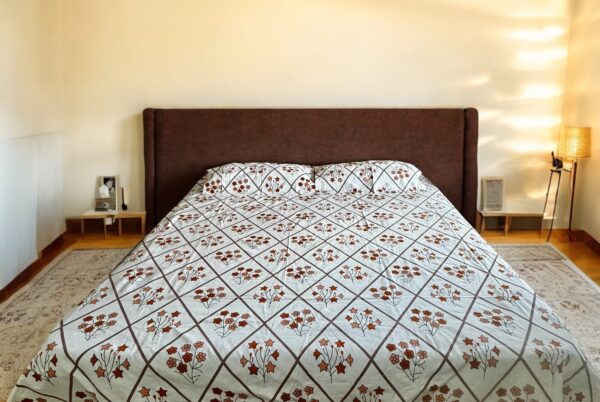 Floral Pure Cotton Bedsheets for Double Bed with 2 Pillow covers