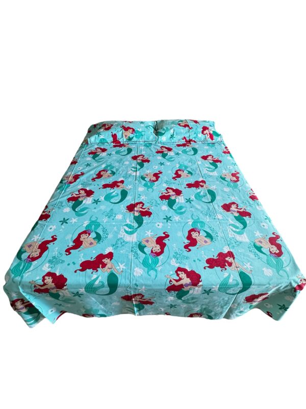 Mermaid print Kids' Cotton Bed Sheet (90x100) with 2 Pillow covers - Image 3