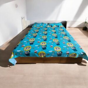 Shin Chan print Kids' Cotton Bed Sheet (90x100) with 2 Pillow covers