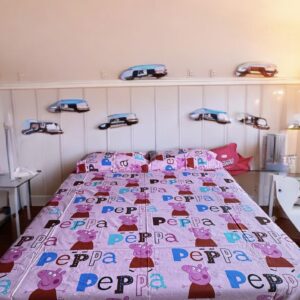 Peppa print Kids' Cotton Bed Sheet (90x100) with 2 Pillow covers