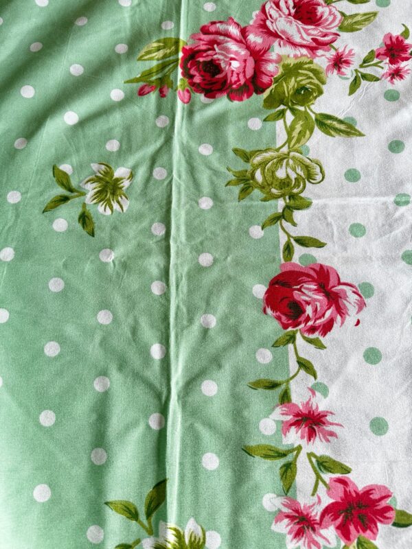 Lime green cotton 5pcs Bedsheet set (1 Bedsheet + 2 Quilted Pillow Covers + 2 Cushion with covers) - Image 6