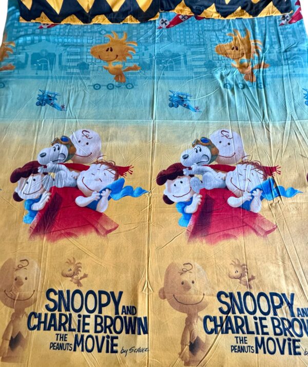 Snoopy print Kids' glace cotton Bed Sheet (90x100) with 2 Pillow covers - Image 2