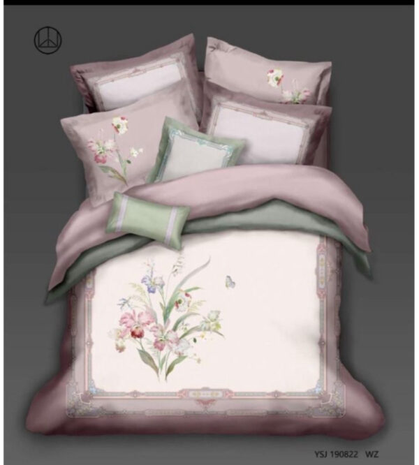 King Size Digital Print Bedsheet in Premium Soft Glace Cotton (108 x 108 inches) - Pink