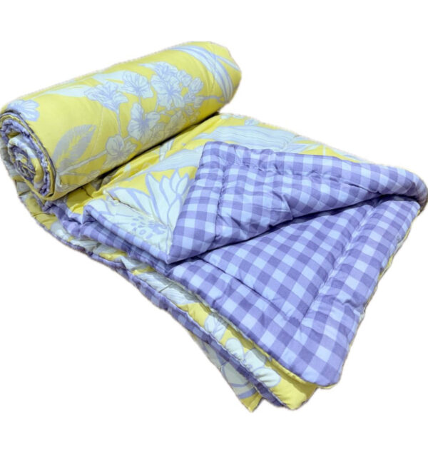 Reversible double bed Comforter, Blanket, Fiber-Poly Fill with luxurious laser finish prints - Image 4