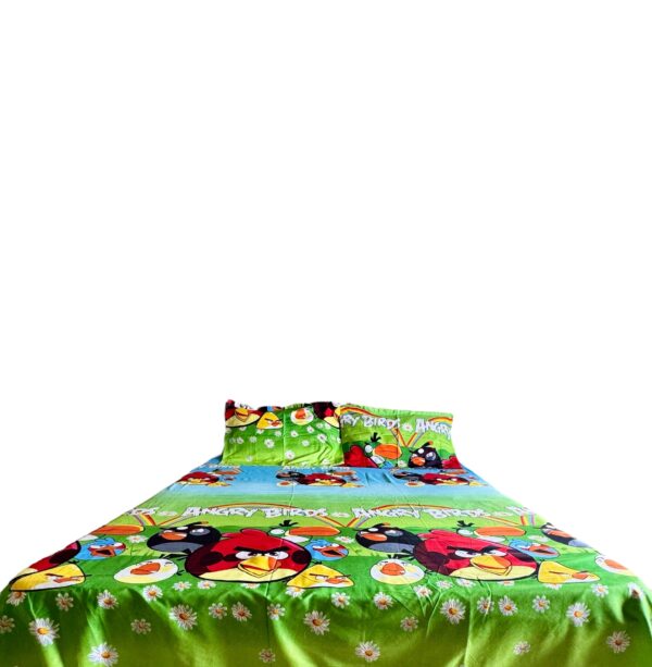 Angry Bird Kids' glace cotton Bed Sheet (90x100) with 2 Pillow covers - Image 4