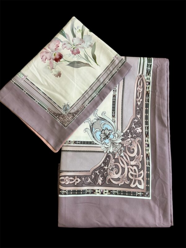 King Size Digital Print Bedsheet in Premium Soft Glace Cotton (108 x 108 inches) - Pink - Image 5