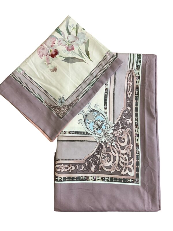 King Size Digital Print Bedsheet in Premium Soft Glace Cotton (108 x 108 inches) - Pink - Image 3