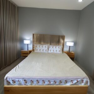 Pure cotton Bedsheets -Ziczac line prints for Double Bed with 2 Pillow covers (90x108 Inches)