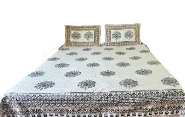 Pure cotton Bedsheets -tree prints for Double Bed with 2 Pillow covers (90x108 Inches) - Image 3