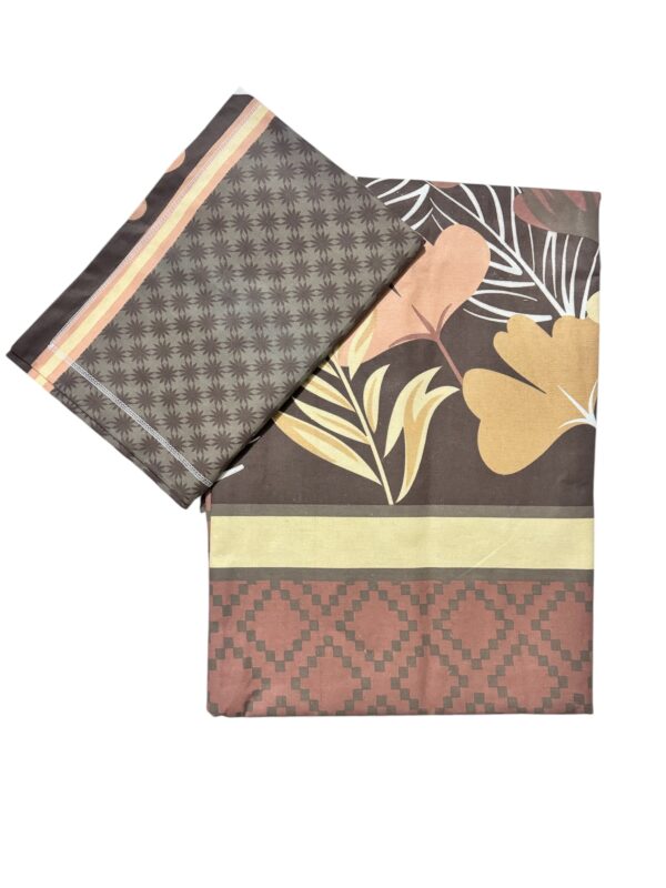 King Size Mercerised Soft Cotton Premium BedSheet  (108 x 108 inches) - Brown Shades - Image 3
