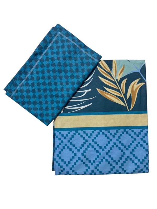 King Size Mercerised Soft Cotton Premium BedSheet  (108 x 108 inches) - Cobalt Blue - Image 3