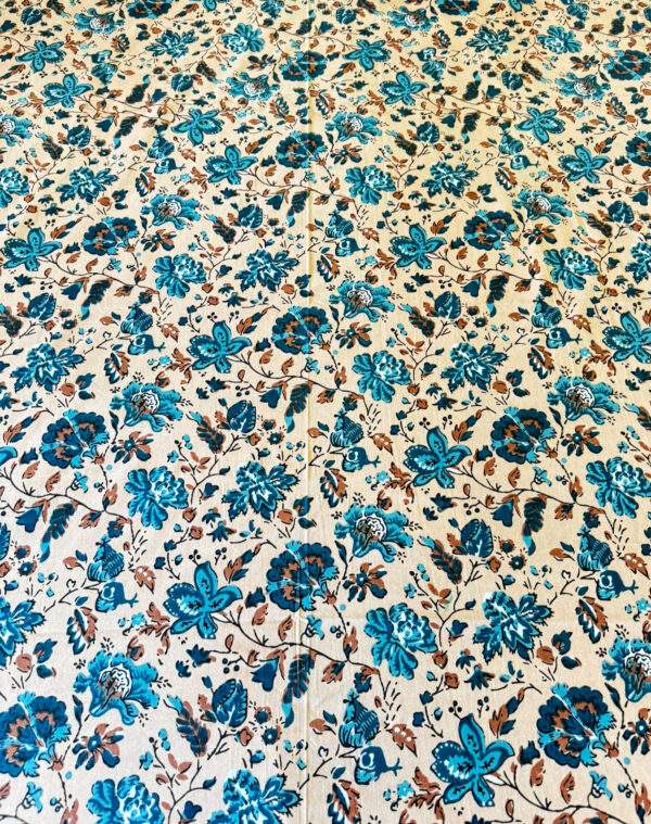 Pure cotton Blue Printed Bedsheets for Double Bed with 2 Pillow covers (90x108 Inches) - Image 4