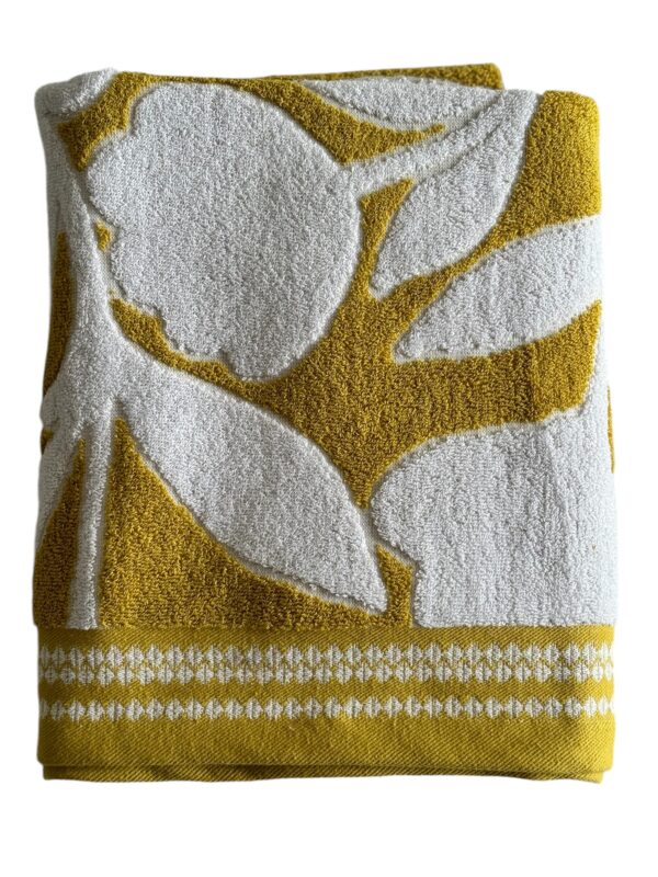 Premium Ultra Soft 100% Cotton Bath Towel, 75 x 145 cms, Mustard Yellow, 600 GSM - Image 2