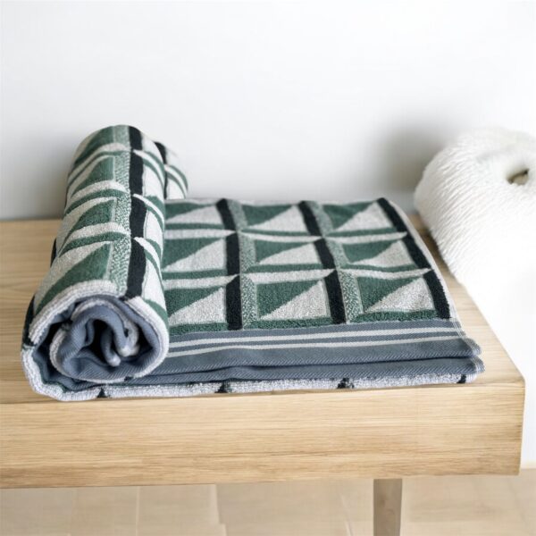 Super Premium Turkish Bath Towels, 600 GSM, 75x145 cm, Very Soft, Green & White print