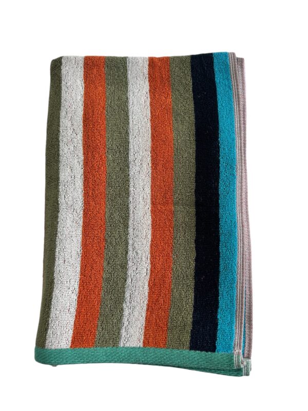 Vibrant Multi-Color Stripe Towel, Soft, Absorbent, 400 GSM, 40x175 cms - Image 5