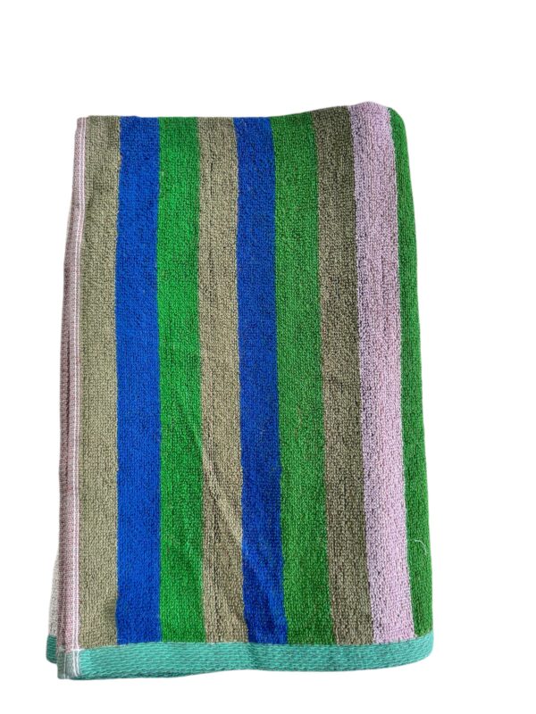 Vibrant Multi-Color Stripe Towel, Soft, Absorbent, 400 GSM, 40x175 cms - Image 4