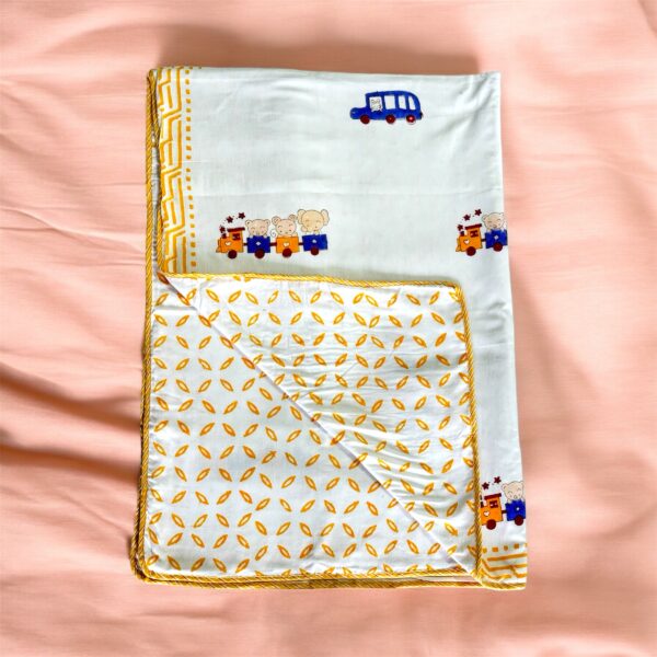 Cozy Comfort & Soft 60x90 Inch Block Print Dohar in Malmal Cotton for Baby - Cartoon prints - Image 3