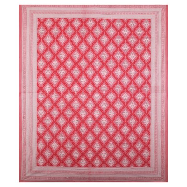 Fine Cotton Double Bedsheet with 2 Pillow Covers, Diamond Pattern, 90x108 Inches - Image 7