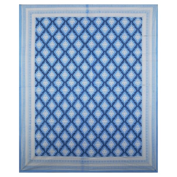 Fine Cotton Double Bedsheet with 2 Pillow Covers, Diamond Pattern, 90x108 Inches - Image 8
