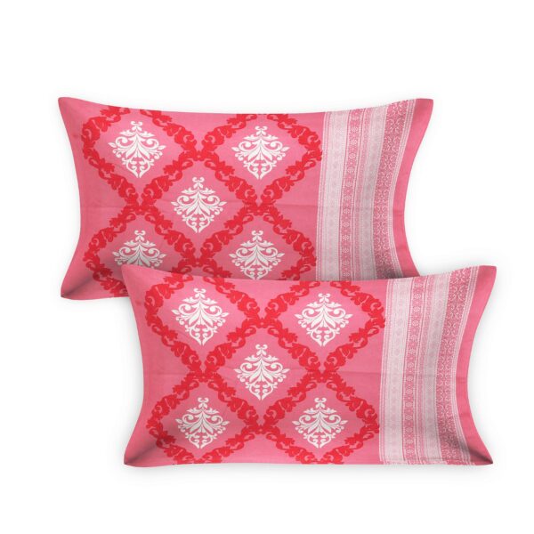 Fine Cotton Double Bedsheet with 2 Pillow Covers, Diamond Pattern, 90x108 Inches - Image 5