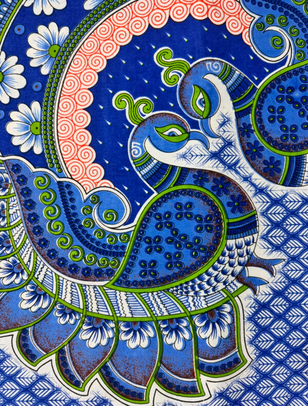 Pure Cotton Peacock Print Bedsheet with 2 pillow covers Set for Double Bed, 93×108 inches - Image 9