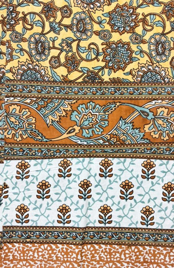 Cotton King Size Bedsheet Set with 2 Pillow Covers, Traditional Floral Print (108x108 inch) - Image 7