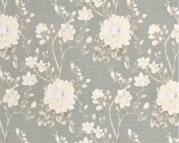 Grey Floral Printed Fitted Double Bed Sheet Set with 2 Pillow Covers, 72x78x12 Inches - Image 4