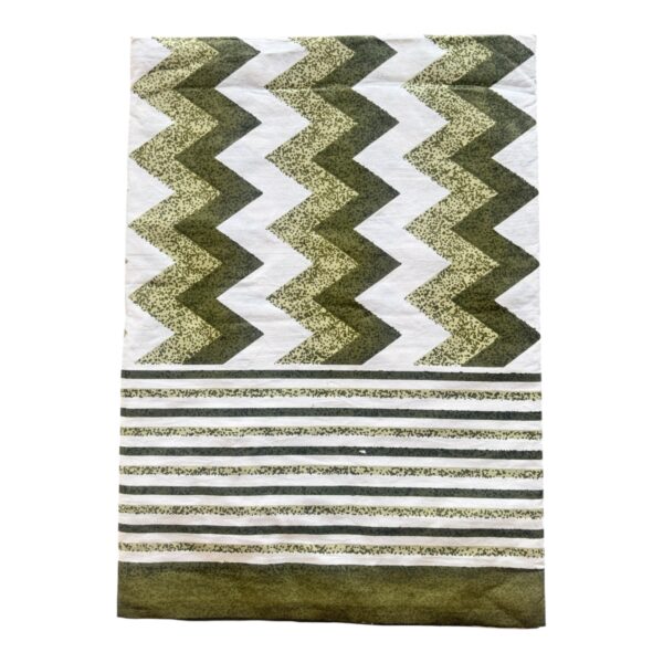 Pure Cotton Wave Print Double Bedsheet Set, 236x274 cm with 2 Pillow Covers - Image 8