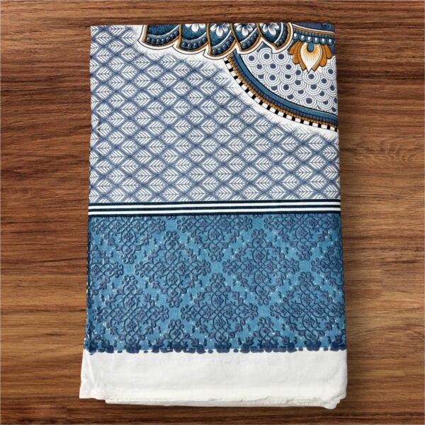 Pure Cotton Peacock Print Bedsheet with 2 pillow covers Set for Double Bed, 93×108 inches - Image 6