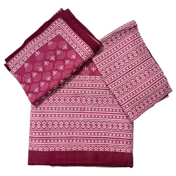 King Size100% Cotton Traditional Print BedSheet (108 x 108 inches) with 2 Pillow Covers - Image 6