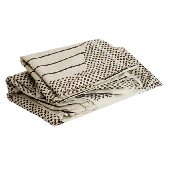 Queen Size Glace Cotton Flat Double Bedsheet with 2 Pillow Covers, 90x100 Inches (Grey) - Image 5