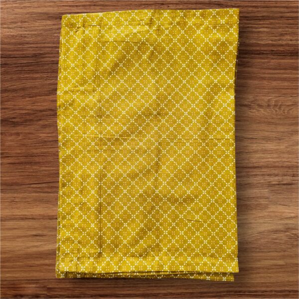Floral Embroidered Soft Cotton Double Bedsheet, Grey with Mustard Pillow Cases, Contemporary Design, 108x108 Inches - Image 4